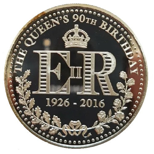 Queen Elizabeth II 90th Birthday Baird & Co Silver 999. 1oz Coin Preowned