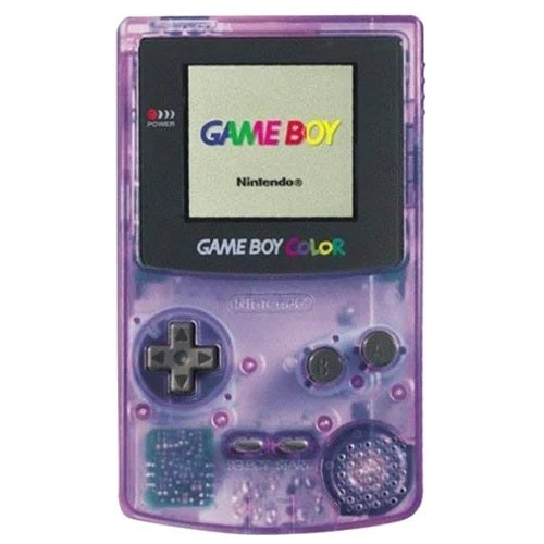 Game Boy Color Console Clear Purple Unboxed Preowned