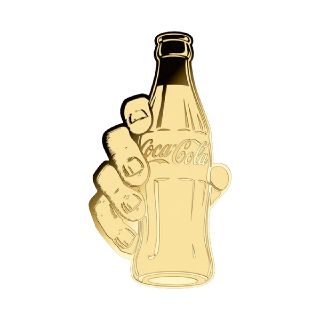 Coca-Cola Pop Art Sparkling Bottle Gold Card - Gold Gift