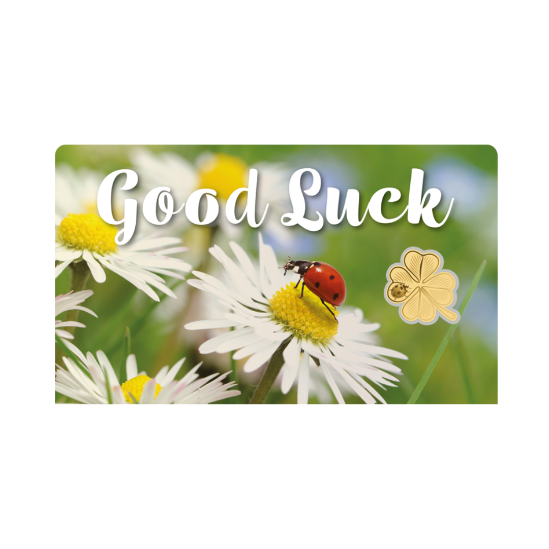 Good Luck Coin Card 999/1000 1/1000oz - Gold Gift