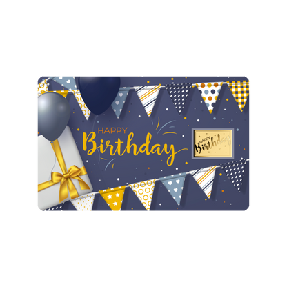 Happy Birthday Coin Card 999/1000 1/1000oz - Gold Gift