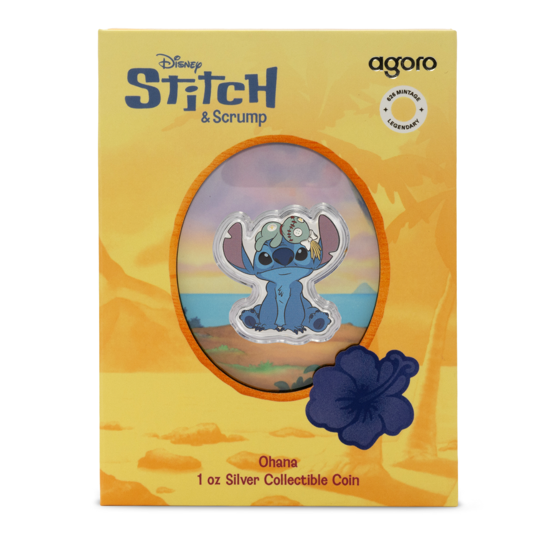 Disney Stitch  - Stitch & Scrump - Ohana: 4 - 1oz Silver Coin