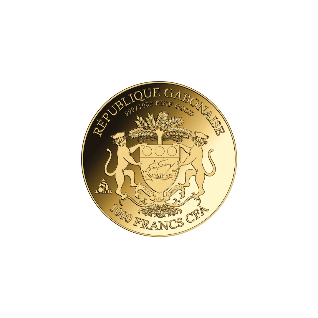 Bengal Tiger Coin Card - Gold Gift