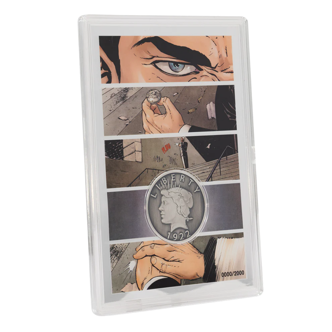 Two-Face's Coin - Collectible Set 1/2 oz Silver Coin + 5 g Silver Foil Set