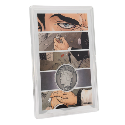Two-Face's Coin - Collectible Set 1/2 oz Silver Coin + 5 g Silver Foil Set