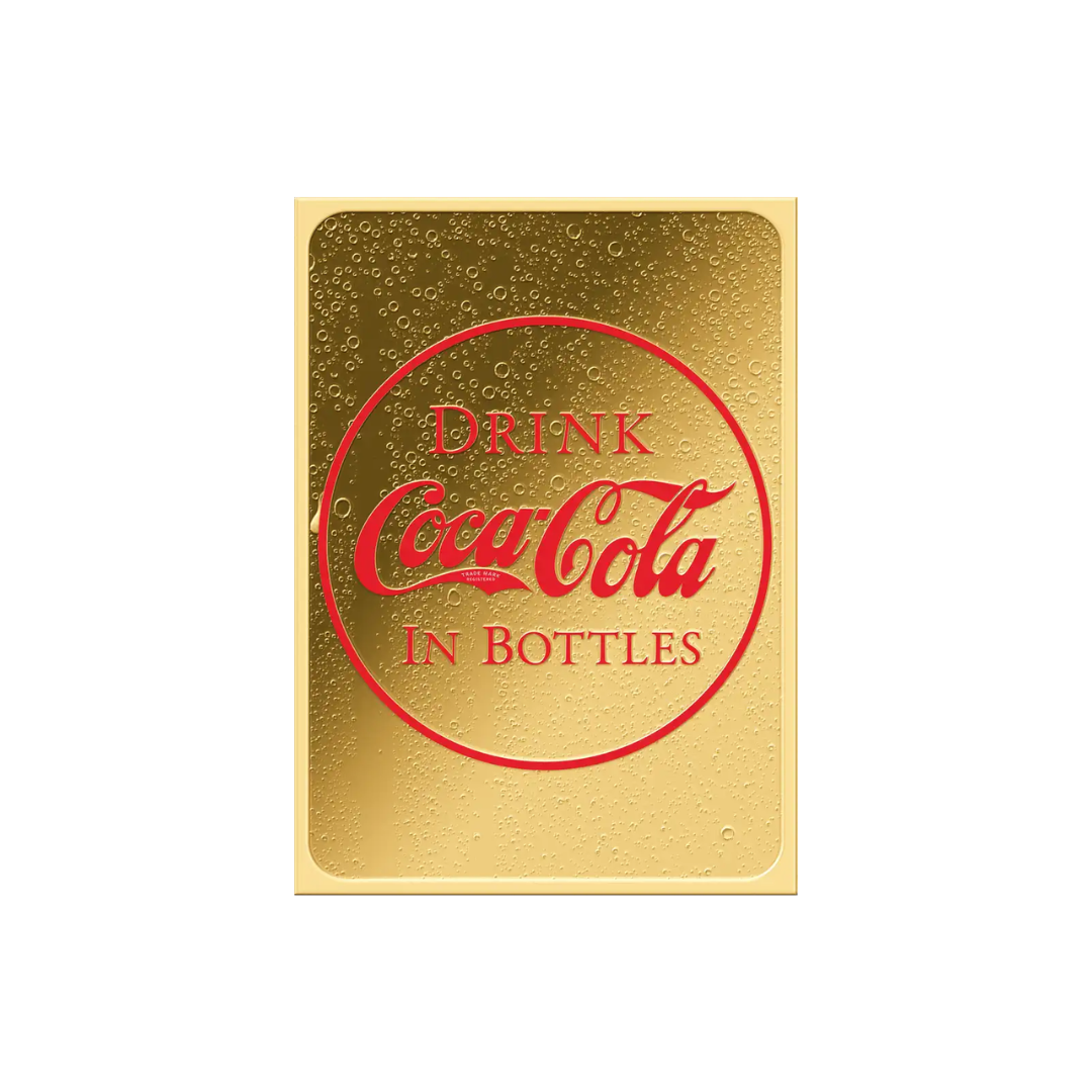 Vintage Coca-Cola "Drink Coke in Bottles" in Gift Box - Gold Gift