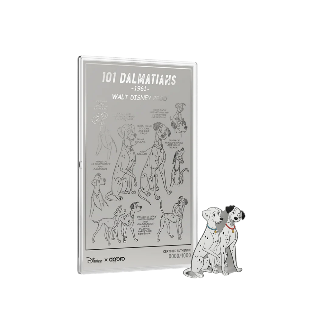 101 Dalmatians Collectable set - 1/2oz Silver Coin & 5g Silver Foil