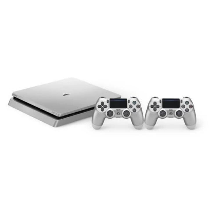 Playstation 4 Slim 500GB Console Silver With Two Controllers Unboxed Preowned