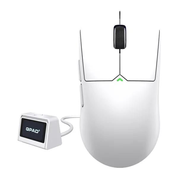 QPad Mark Model 3 Wireless Optical Gaming Mouse With Vision Screen Grade A Preowned
