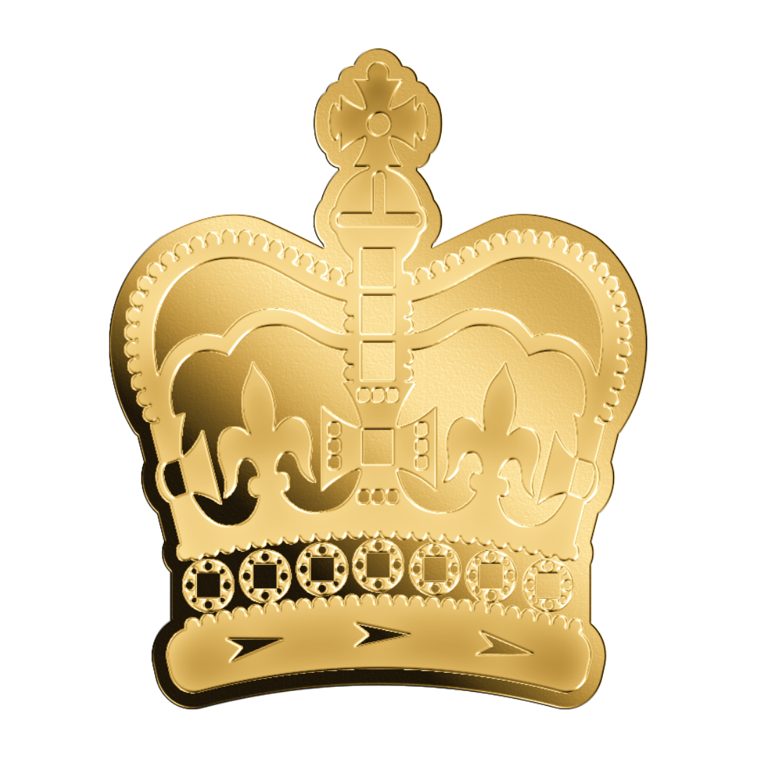King Charles III Crown Coin Card 999/1000 1/1000oz - Gold Gift