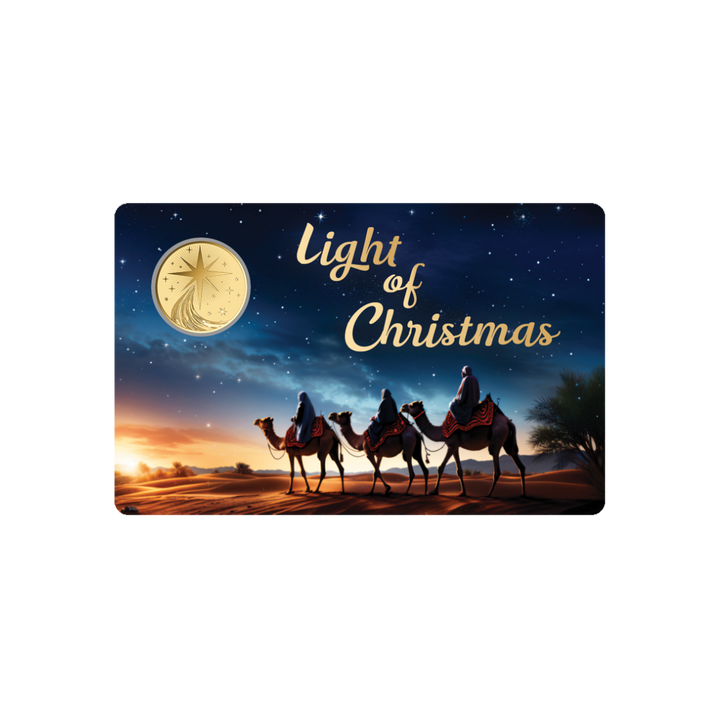 Three Wise Men Coin Card - Gold Gift