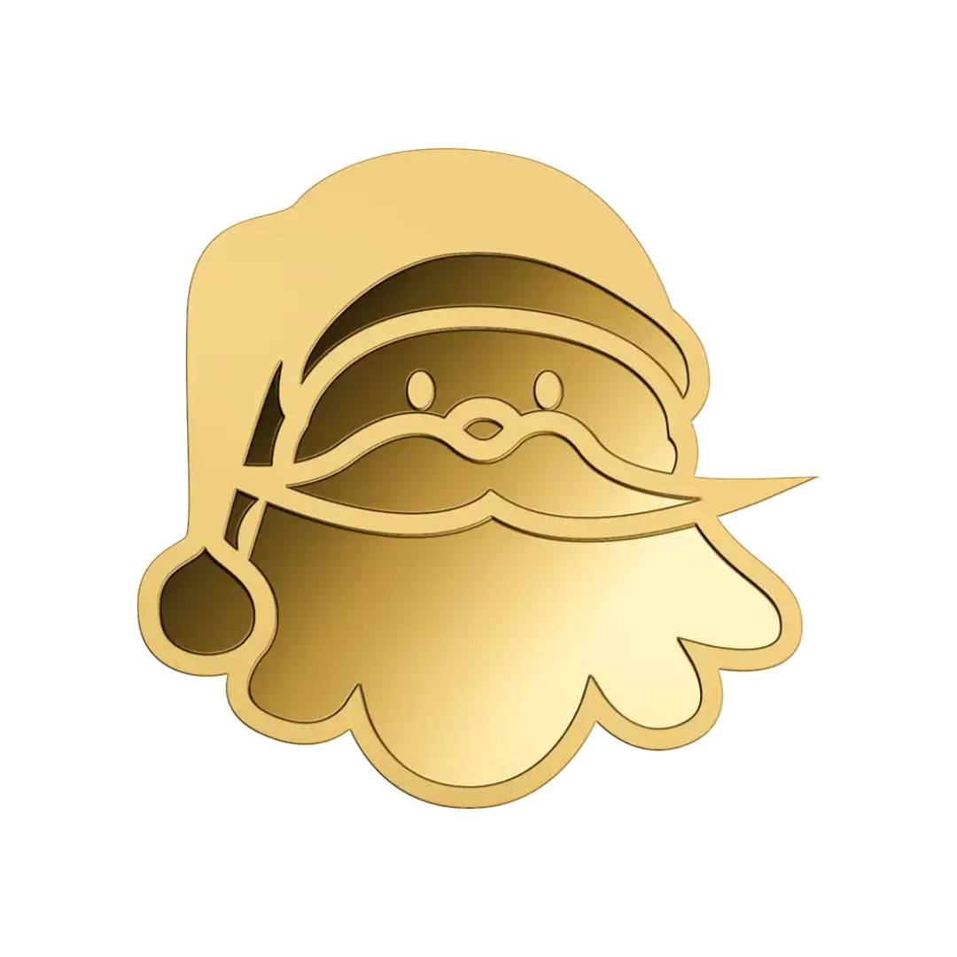 Santa in Gift Box - Gold Gift