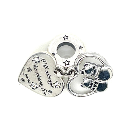 Pandora Cats & Hearts Charm Preowned