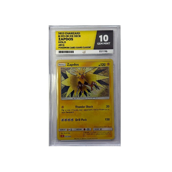 2023 Pokemon Charizard & Ho-Oh Deck Zapdos Holo 012/034 Ace Gem Mint 10 Preowned