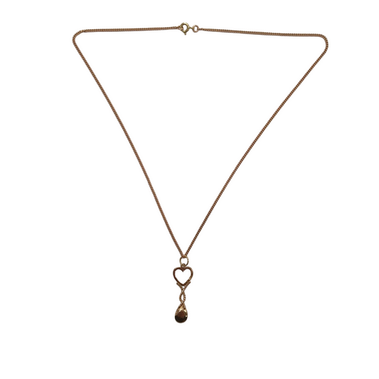 9ct Gold Necklace With Pendant Approx 4.5g Preowned