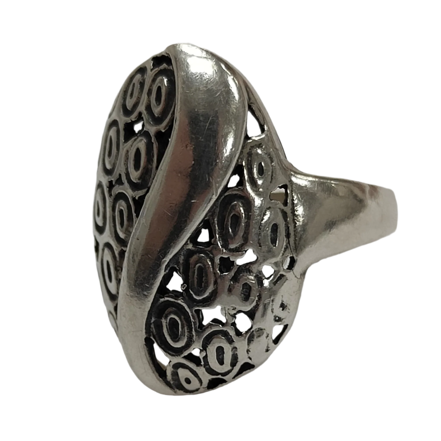 925 Silver Ellipse Ring 7.5g Preowned