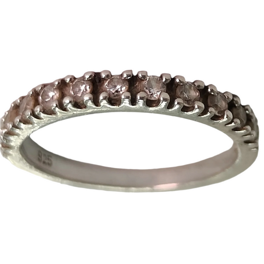 925 Silver Eternity Ring 2.5g Preowned