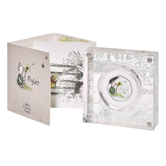 2020 Piglet UK 50p Silver Proof Coin Preowned