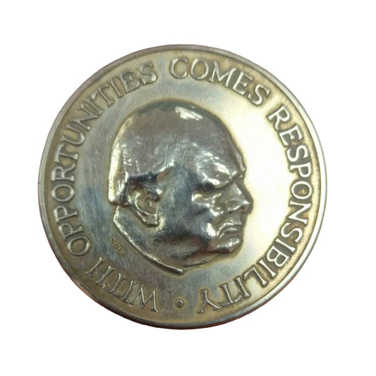 Commemorative Sir Winston Churchill Fellow Coin Preowned