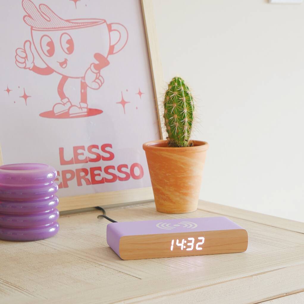 Steepletone RISE CHARGE Wireless Charger and Bedside Alarm Clock