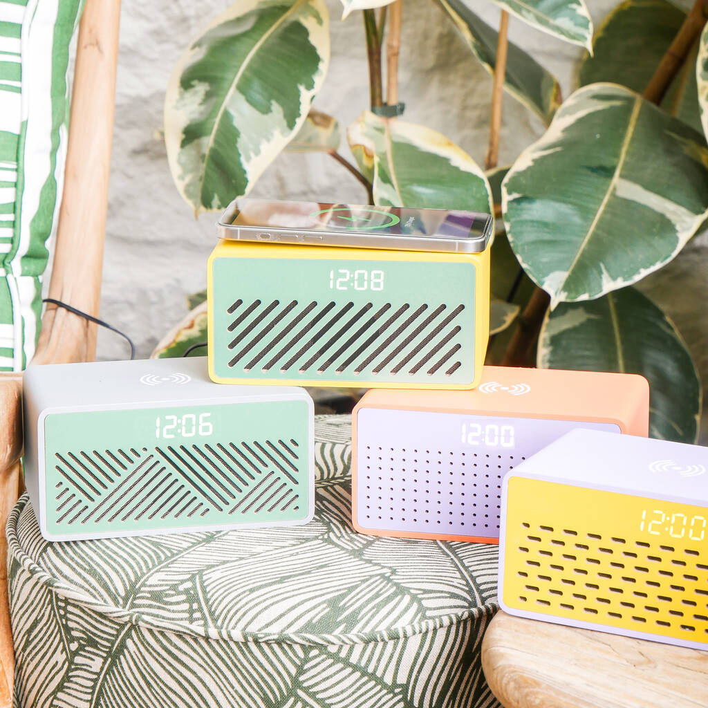 Steepletone Rise MIX Wireless Charger Bluetooth Speaker & Alarm Clock