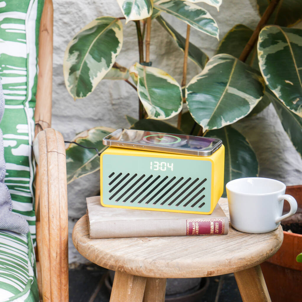 Steepletone Rise MIX Wireless Charger Bluetooth Speaker & Alarm Clock