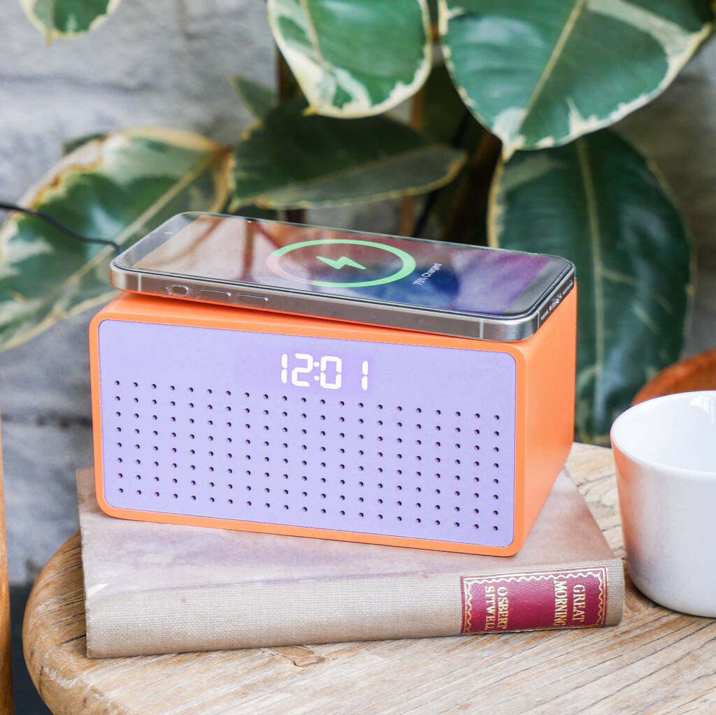 Steepletone Rise MIX Wireless Charger Bluetooth Speaker & Alarm Clock