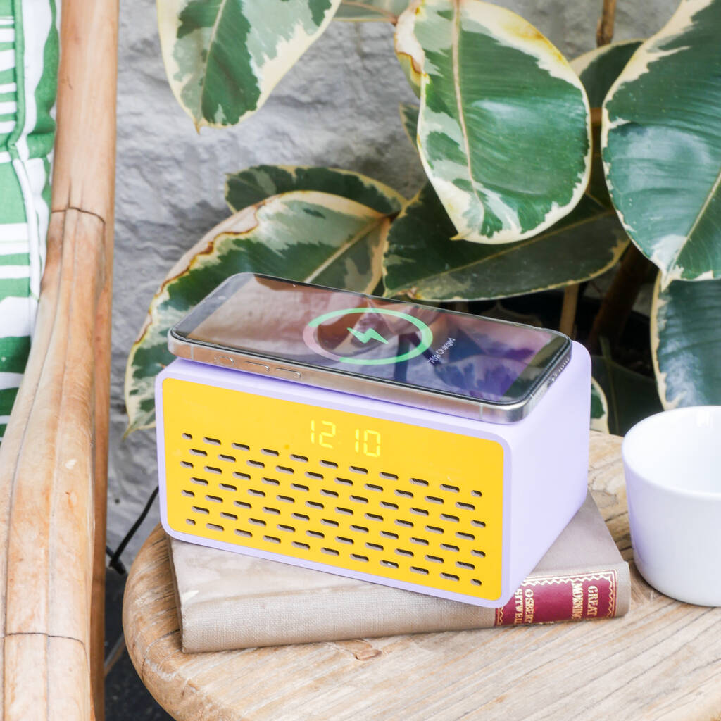Steepletone Rise MIX Wireless Charger Bluetooth Speaker & Alarm Clock