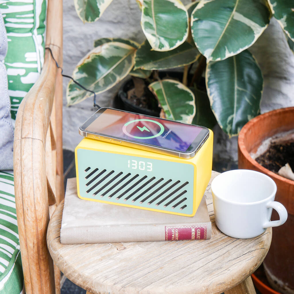 Steepletone Rise MIX Wireless Charger Bluetooth Speaker & Alarm Clock