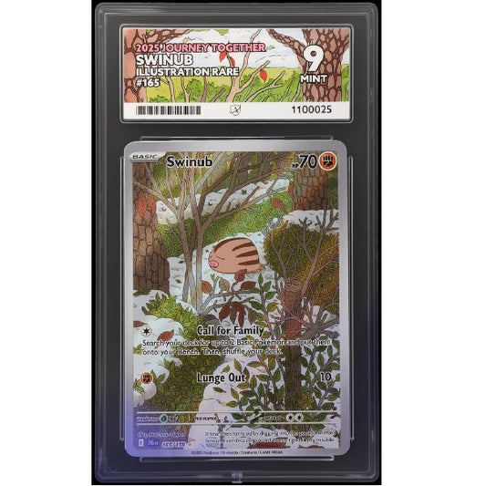 2025 Pokemon Journey Together Swinub 165/159 Ace Mint 9 Preowned
