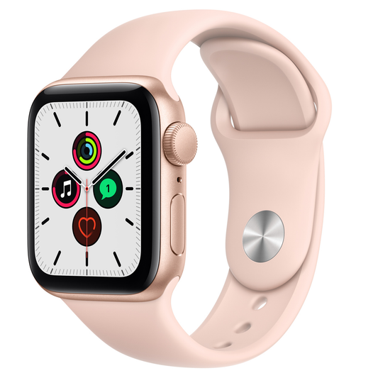 Apple Watch SE 40mm GPS Gold Aluminium Pink Sand Sports Strap Grade C Preowned
