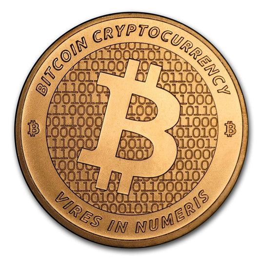 1 oz Copper Round Bitcoin