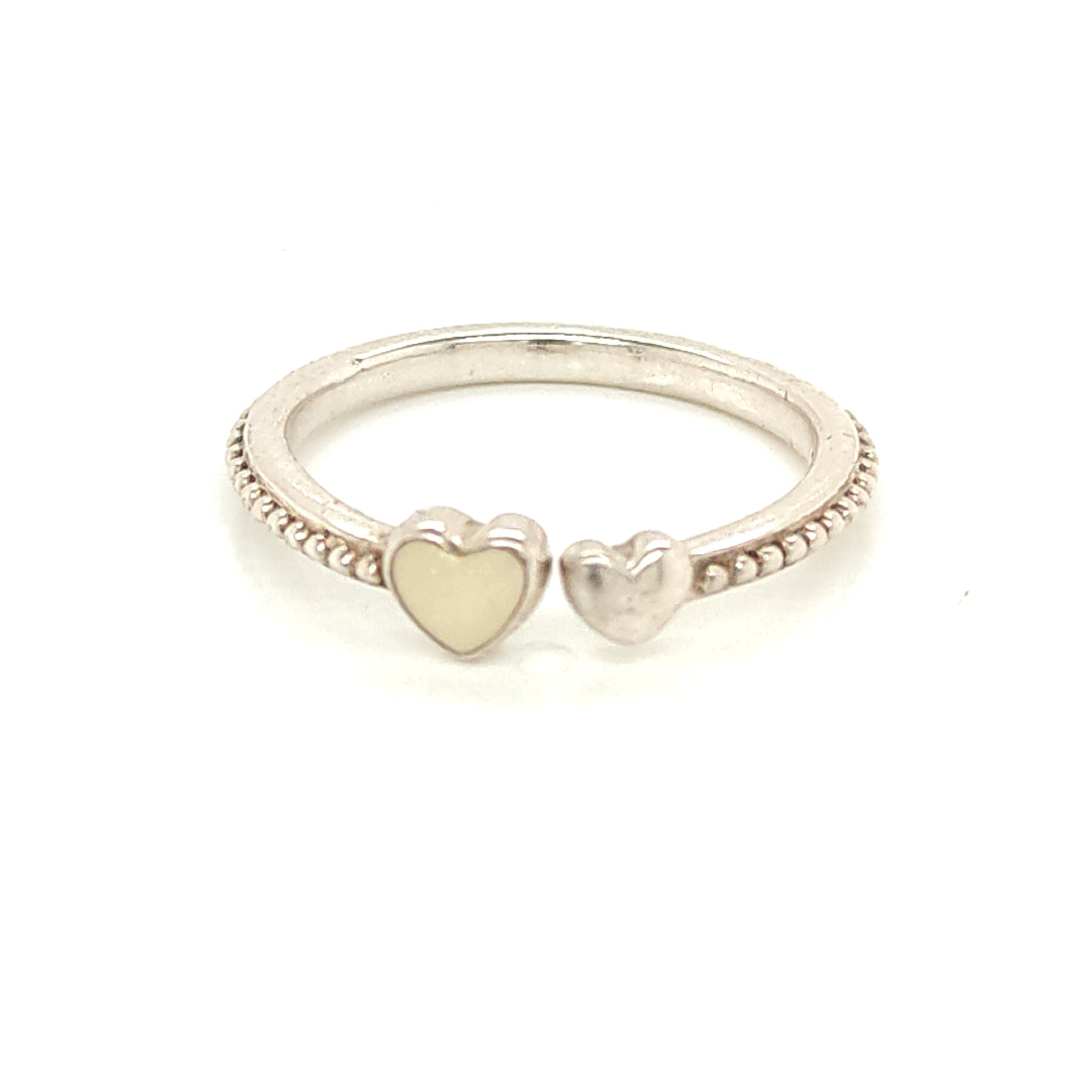 Pandora Double Heart Ring 2.1g Preowned