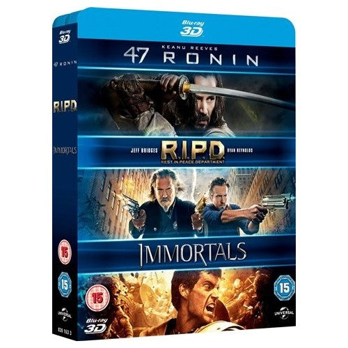 Blu-Ray - 47 Ronin / R.I.P.D / Immortals (15) Preowned
