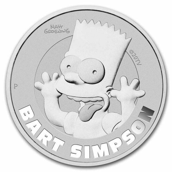 2022 Bart Simpson Tuvalu - 1oz Pure Silver Bullion Coin