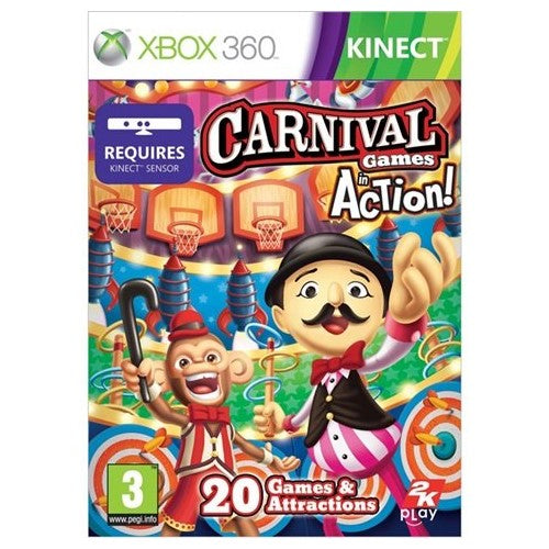 Xbox 360 - Carnival Games In Action (3) Preowned